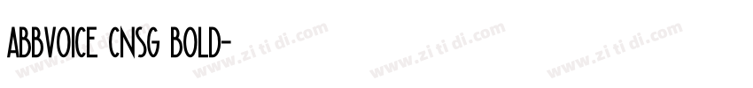 abbvoice cnsg bold字体转换